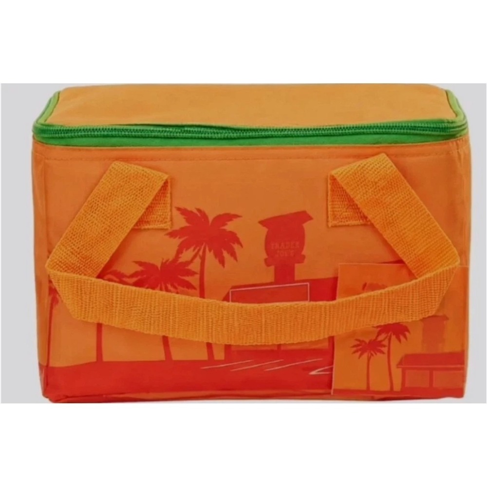 Trader Joe's 2026 Sunny Orange Mini Insulated Lunch Tote Bag Limited Edition NWT